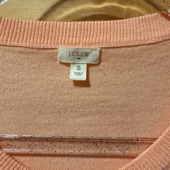 Peach J Crew Cardigan with Ruffle Detail down the front women’s small - Picture 3 of 9